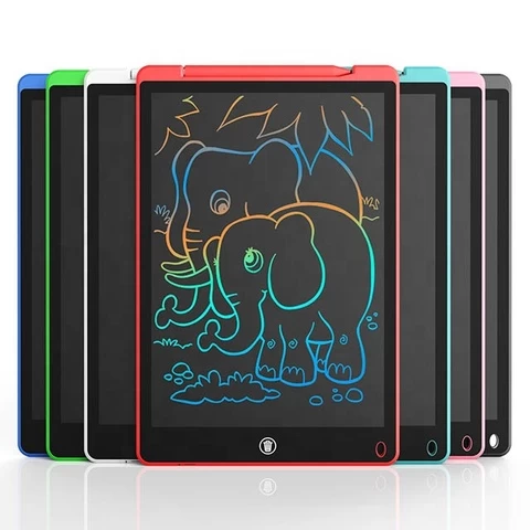 Drop Shipping Colorful 10 12 inch LCD Writing Tablet Drawing Pad Educational Toys for Children