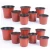 Import Durable 90 100 120 130 140 150 160 180mm Plastic Plant Nursery Double Color Flower Pot from China