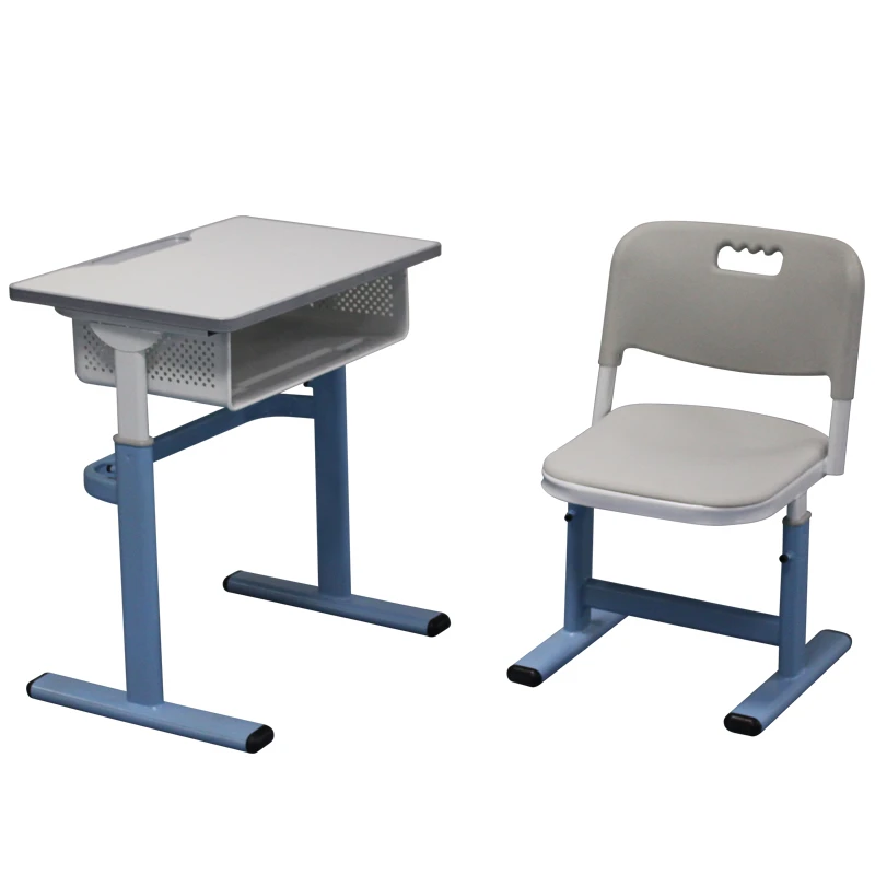 Durable educational equipment used in classroom elementary school desk with chairs