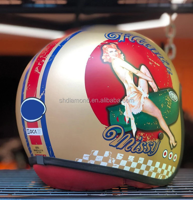 ECE 22.05 scrambler helmet/DOT vintage caferacer motorbike helmet/customized brat chopper motorcycle helmet inner /bubble visor