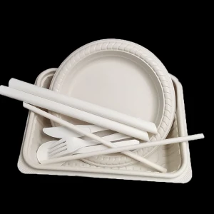 eco-friendly bamboo fiber food containers dinnerware bio degradable tableware