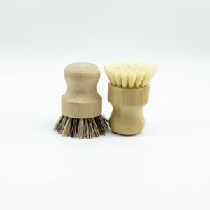 Eco-friendly mini natural bristle kitchen scrubber washing  wholesale vegetable cleaning bamboo dish brush