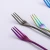Import ECO friendly stainless steel Creative leaf modeling cake dessert fruit fork from China