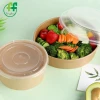 ecofriendly disposable fruit salad packaging custom logo salad bowl paper microwave safe packaging cup, bowl