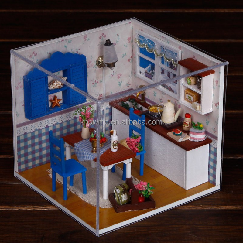 Buy Educational Toys For Kids Diy Doll House Wooden Furniture Dolls ...