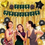 Eid Ramadan Mubarak Party Supplies Festival Muslim Balloon Banner Tinsel Fringe Curtain Eid Mubarak Decorations