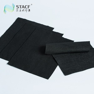 Electric conductive activated carbon felt for filter