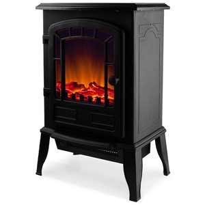 Electric Fireplace with Heater and Flame Effect 2000 W Black/White Flame Effect Flame Effect Fireplace with Fan Heater, black