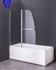 Elegant design tempered clear glass bathtub shower screen door without tray