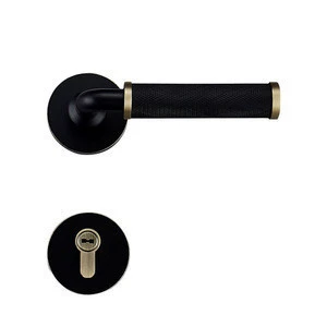 European Door Handle Lock Sets Bathroom Door Handle Solid Brass CL-0241