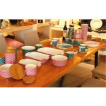 European style fancy decal restaurant used porcelain dinnerware set