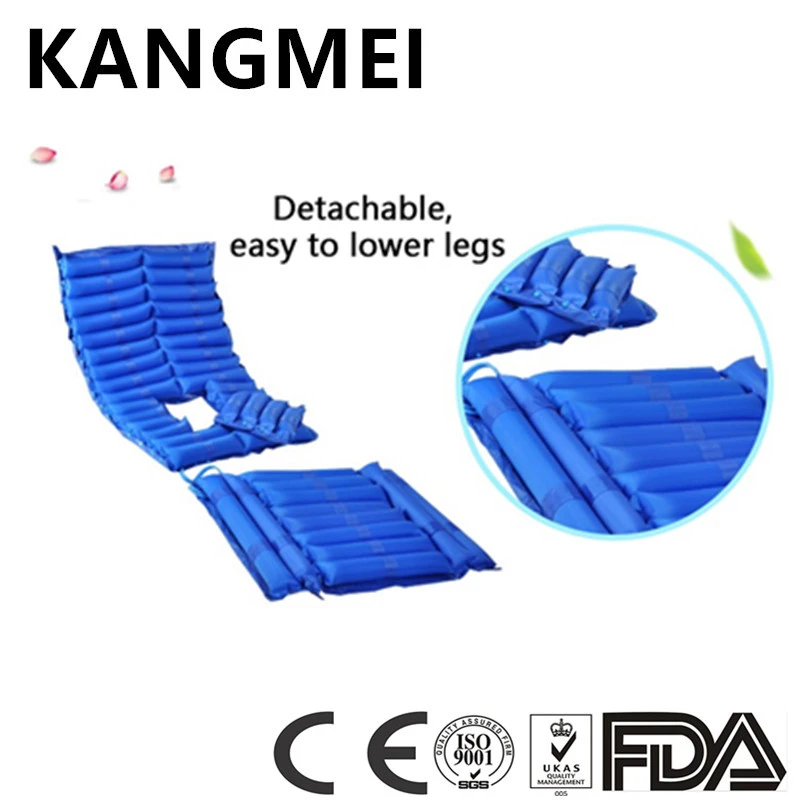 Fabric Inflatable Medical Stripe Air Mattress Bed with Toilet and Pump