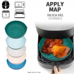 Factory Custom Food Grade Round Air Fryer Mat Reusable Frying Pan Non Stick Silicone Bakeware Pot