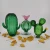 Import Factory direct sale home decoration desktop display artwork green art glass cactus crafts statue from China