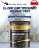 Factory Direct Sales Paint 200 Degrees Celsius Silicone High Temperature Resistant Anti-Corrosion Paint with Strong Adhesion (silver)
