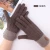 Import Factory  knitted warm touch screen gloves women autumn and winter men&#x27;s fashion wool plus velvet thick gloves from China