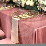 Factory  plastic sequin   Wedding  decoration Plate Chargers 13 Inch Wholesale Wedding Plates Gold Beaded