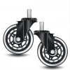 Factory price 2.5 inch furniture casters transparent PU wheels universal wheels boss chair casters furniture carts casters