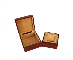 Factory price custom black wooden single watch box made in China