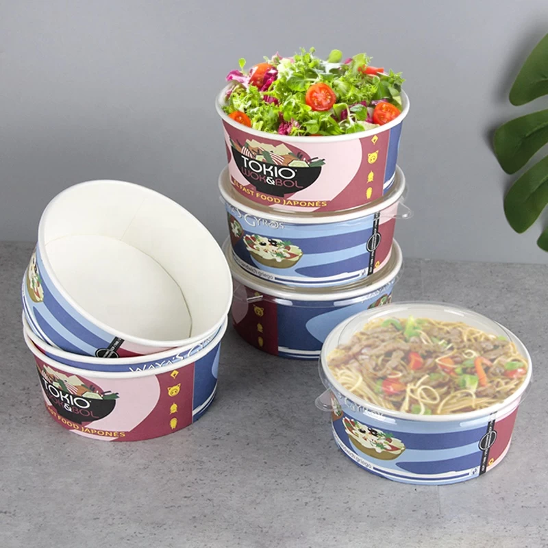 Factory Price Disposable Take Away Paper Food Container with Lids
