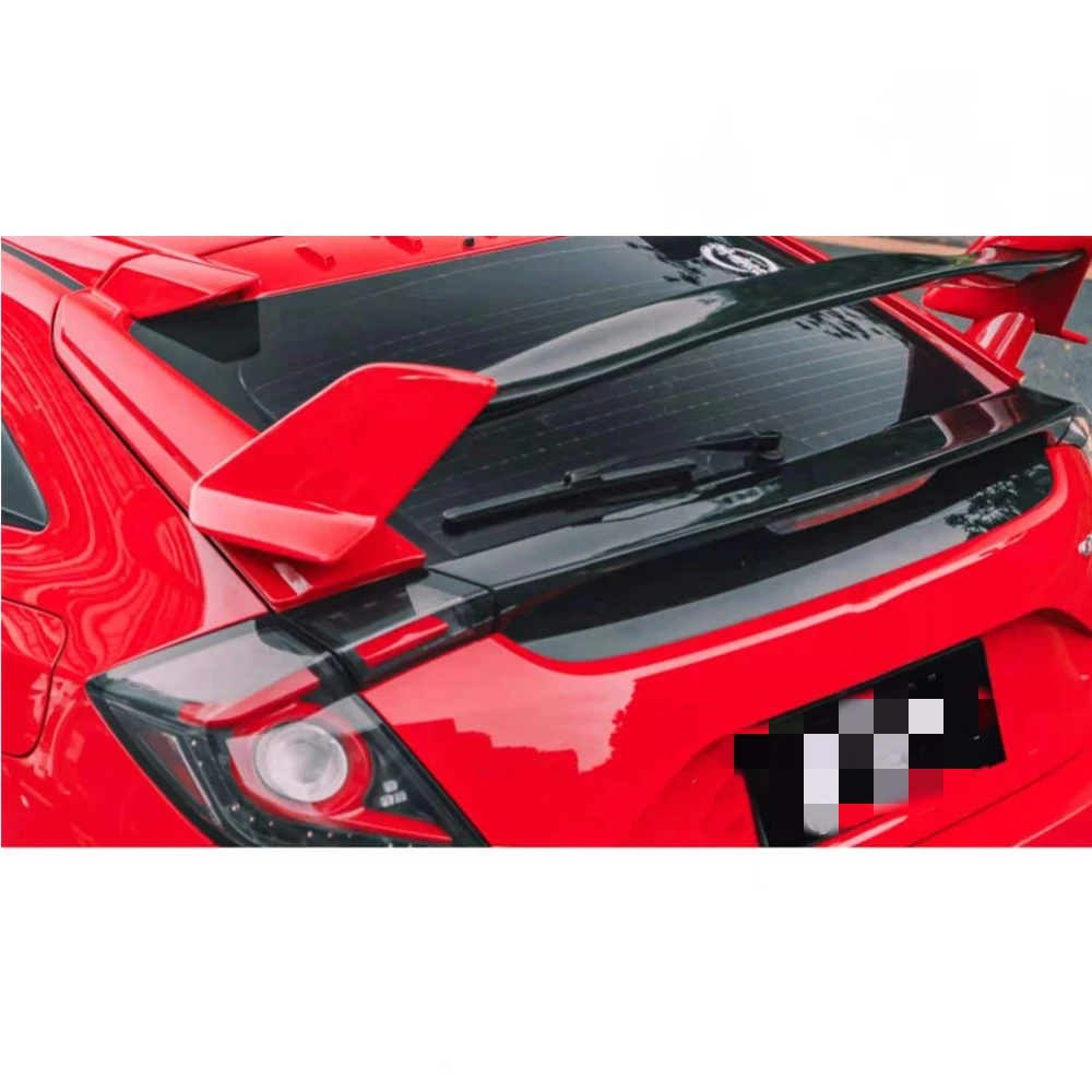 Factory produce ABS Made 3M Tape Installation Typer style car spoiler For Ten-generation Honda civic car