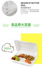 Factory Take away disposable lunch plastic storge container hinged container for food