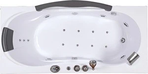 factory wholesale air bubble whirlpool jets massage bathtub with pillow