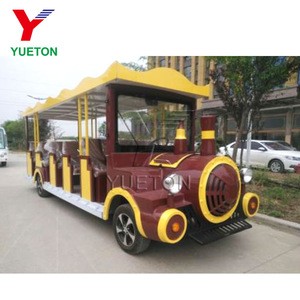 Fairground Attraction Electric Diesel Trackless Train Sightseeing Coach For Amusement Park