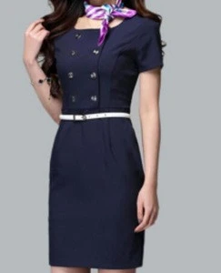 fashion airline pilot stewardess uniform/air hostess uniform/Female aerial work clothes