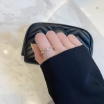 Fashion Design Women Jewelry  Small Round Rings Light Luxury Fashionable Rings
