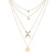 Fashion Gold Plated Layered Chain Imitation Costume Jewellery Jewelry For Women Wholesale NSNK-500001