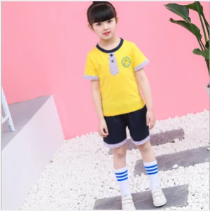 fashion new design Kids summer girls boys custom made school uniforms colours