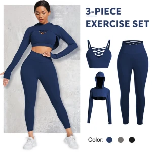 Fashion Yoga Set Breathable Moisture Wicking Sportswear Womens Workout Set Sport Clothes Gym Wear Sports Shorts Workout Clothing