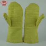 Felt of Para-aramid Combined with Carbon Fiber 500 Degree High Temperature Resistant Irreversible Mitten Safety Hand Gloves