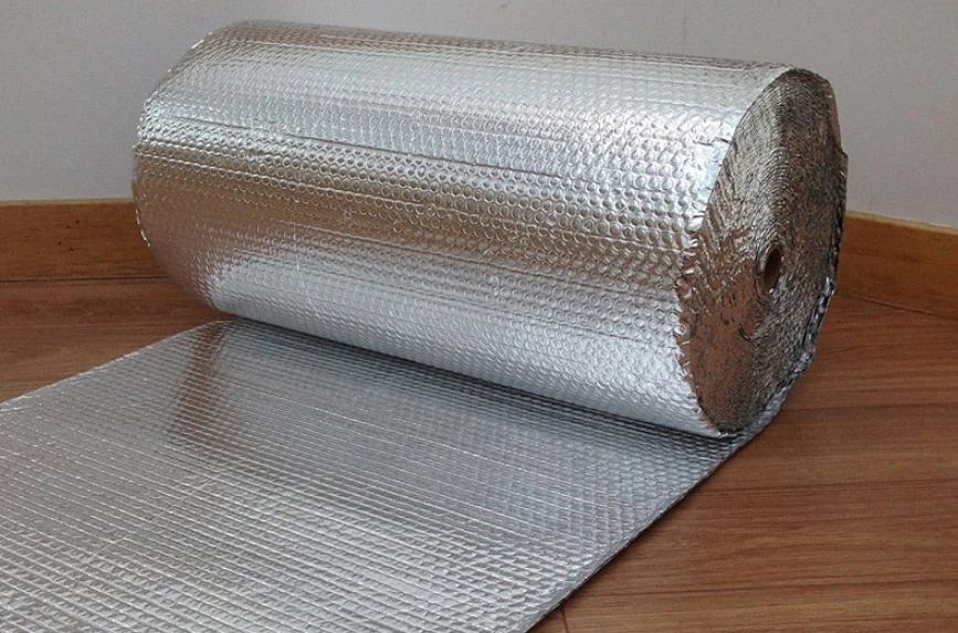 Fire Retardant Metal Aluminium Foil Heat Insulation Material Rolls / Metalized Film Bubble Bags / Thermal Insulation Box
