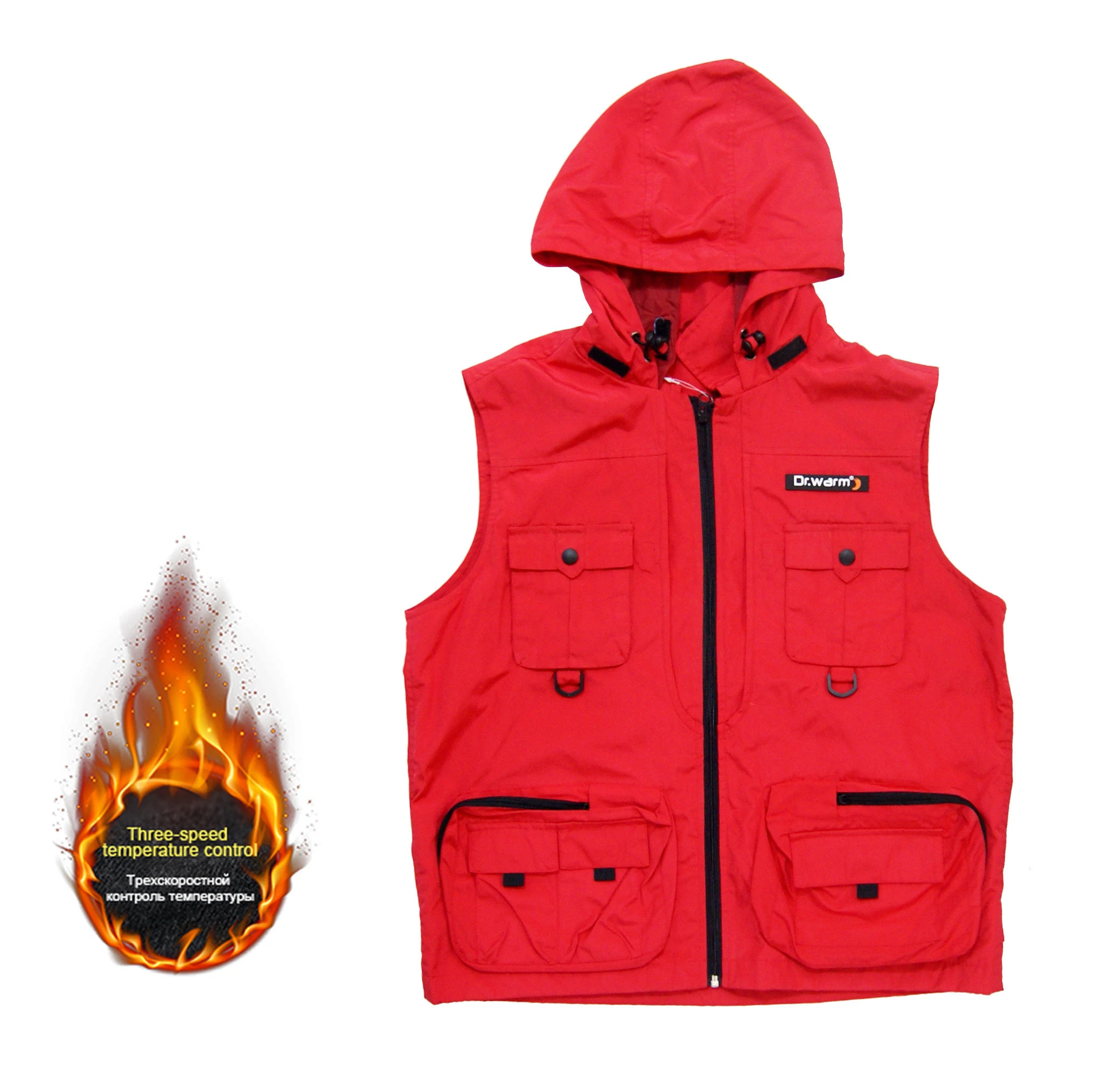 Fishing hunting riding winter use health care back&amp;breast heating area smart control female warming clothing heated vest