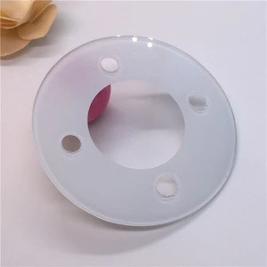 Flood led light replacement small round tempered cover glass with silk printed