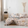 Flower King Size Home Textile Bedsheets Bedding Set Egyptian Cotton