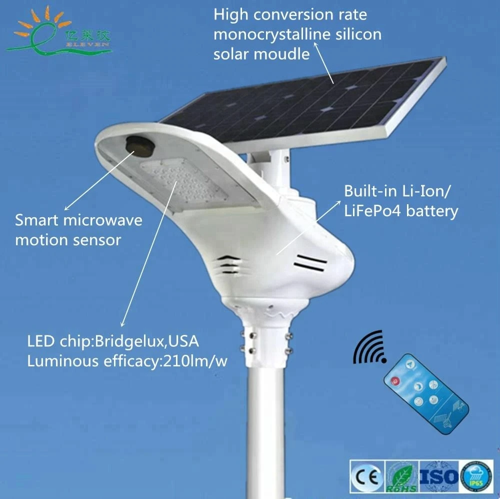 FLY HAWK portable intelligent integrated solar street light 15W-100W