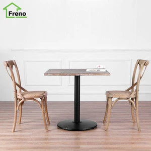 FN-1000 Restaurant Hotel Industrial Wood Metal Square Dining Table