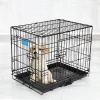 Foldable Metal steel Wire Mesh Dog Cage Extra large Strong Dogs Indoor Heavy Duty Iron Wire Cage