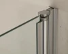 Folding design brass pivot door all glass moving inward/outward square shape shower enclosure