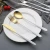 Import Food Grade 18/10 Stainless Korean Style Cutlery Set Gold With Color Handle Reusable Cutlery Set from China