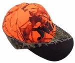 Forest outdoor real camo tree design custom logo embroidery cotton hunting orange cap