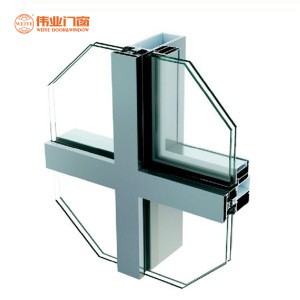 Foshan price building material facade frameless aluminum curtain wall glass window system