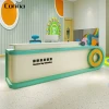 Free design commercial furniture reception counter front desk for childcare center