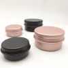 FREE SAMPLE aluminum round candle jar candle tin with screw lid solid perfume tin box mint tin box in stock 38x18mm/50x25mm
