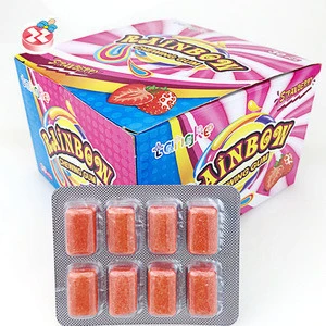 Fruity Bubble Gum Flaky Chewing Gum and Sticky Candy