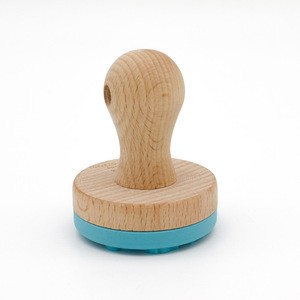 FSC  Silicone  Cookie Stamp with wood handle /customized design  accept
