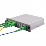FTTH fiber optic PLC splitter 1X2 1X4 1X8 SC APC slot box plug-in box fiber optic plc splitter